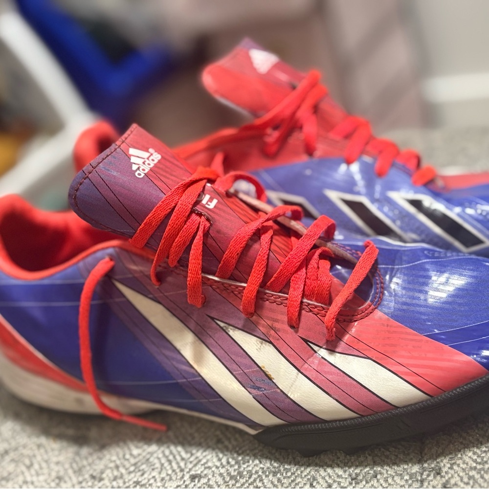 Adidas Red and Blue Sneakers Dynamic Design